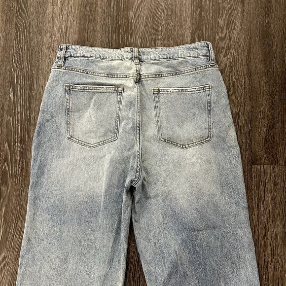 NWT Oliver Logan Aberdeen Wide Leg Crop Jeans Light Wash Size 32 High Rise Denim - Picture 16 of 16